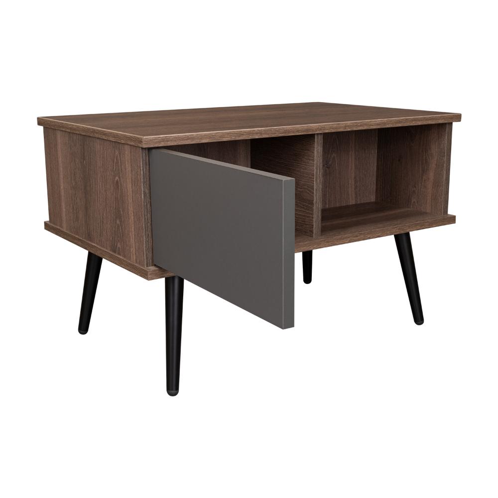 Mesa de Centro Toronto, Milan y Plata Oscuro, con espacio para colocar objetos decorativos