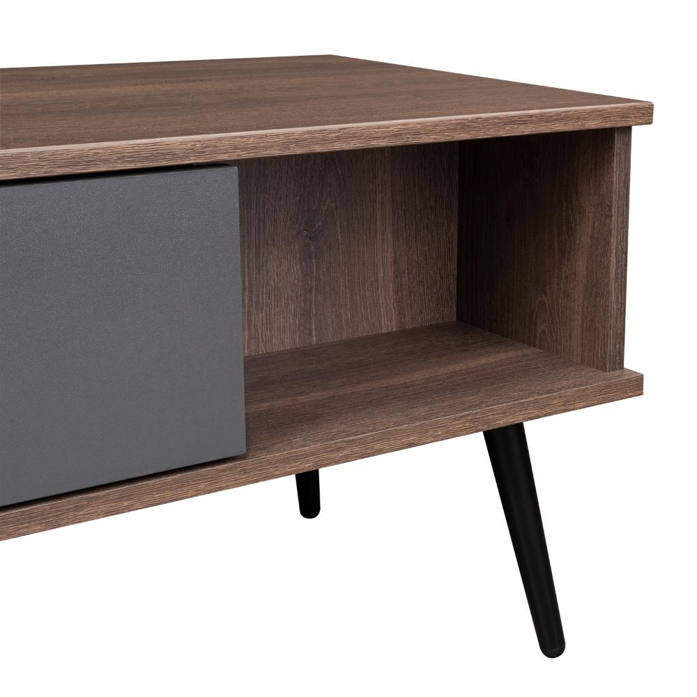 Mesa de Centro Toronto, Milan y Plata Oscuro, con espacio para colocar objetos decorativos