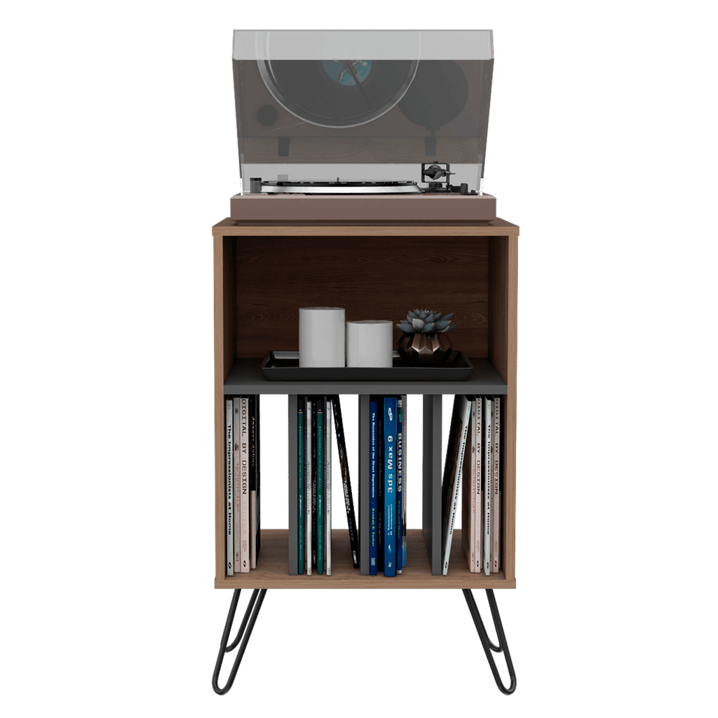 Mueble Auxiliar Lara color Miel y Plata oscuro para Ambientes.