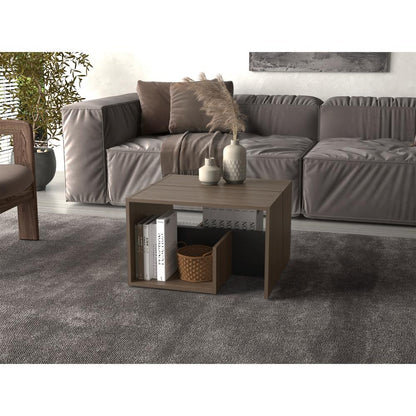 Mesa de Noche Evert, Milan y Wengue, con diseño moderno y espacio para ubicar objetos