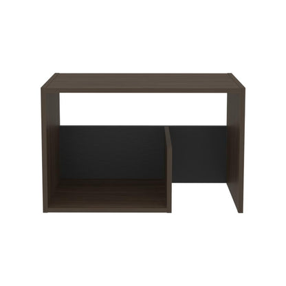 Mesa de Noche Evert, Milan y Wengue, con diseño moderno y espacio para ubicar objetos