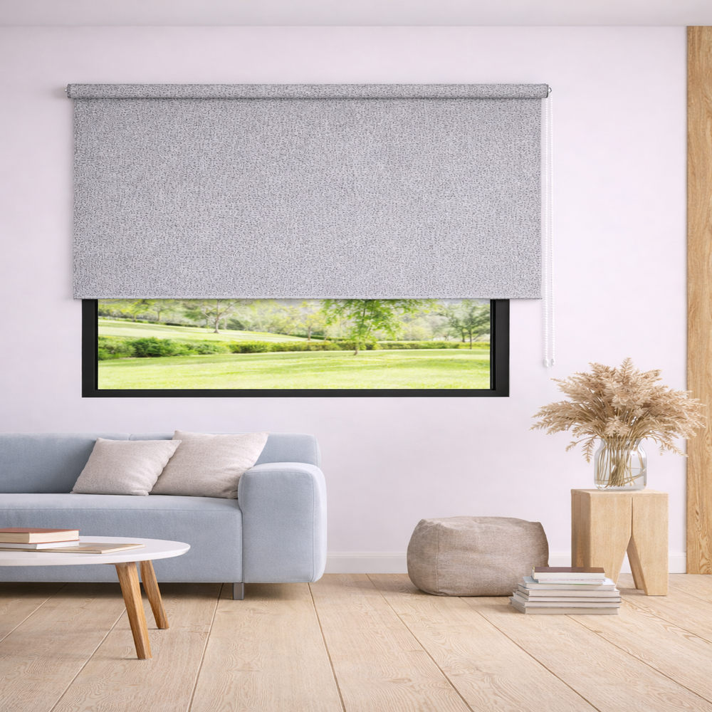 Persiana Enrollable Blackout Decorativo Melissa Gris 200X140