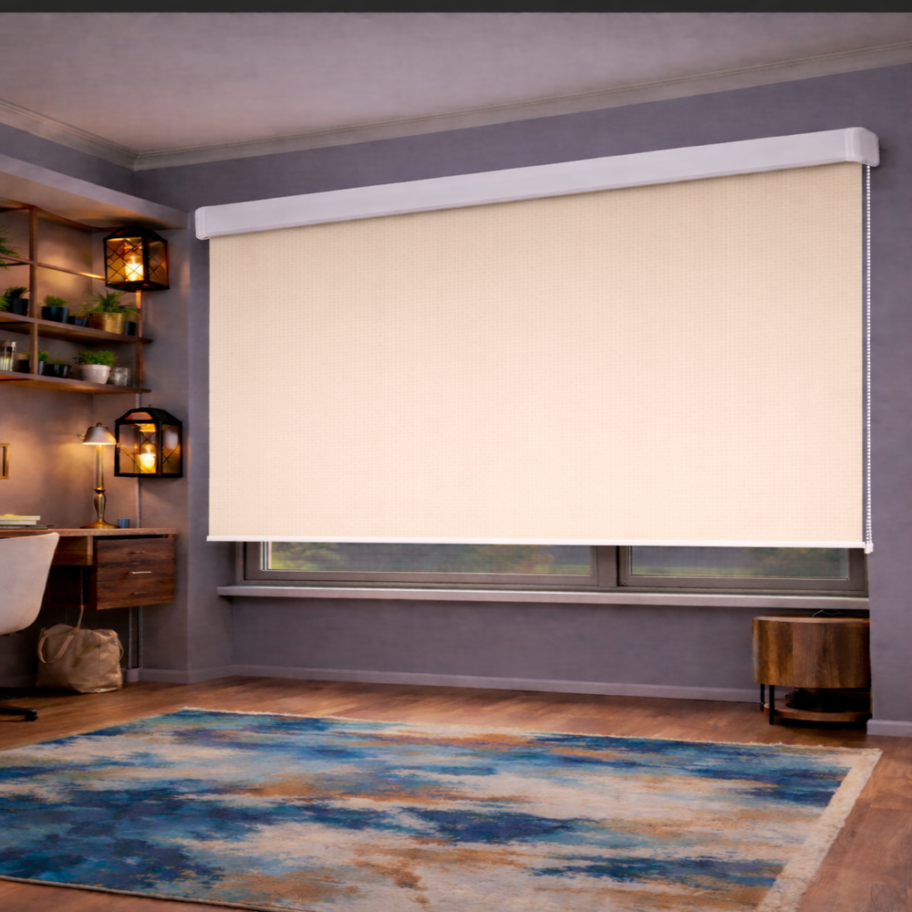 Persiana Enrollable Premium Blackout Clasico Crema 220X180