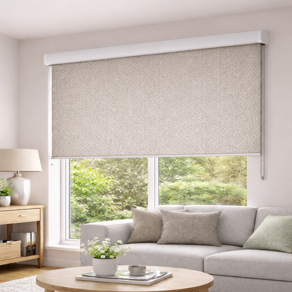 Persiana Enrollable Premium Blackout Decorativo Melissa Beige 180X140