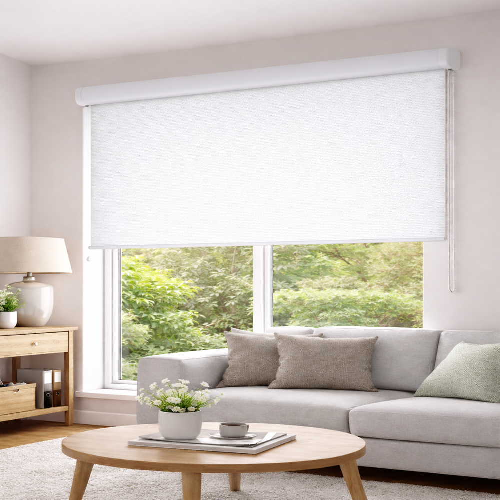 Persiana Enrollable Premium Blackout Decorativo Melissa Blanco 180X140