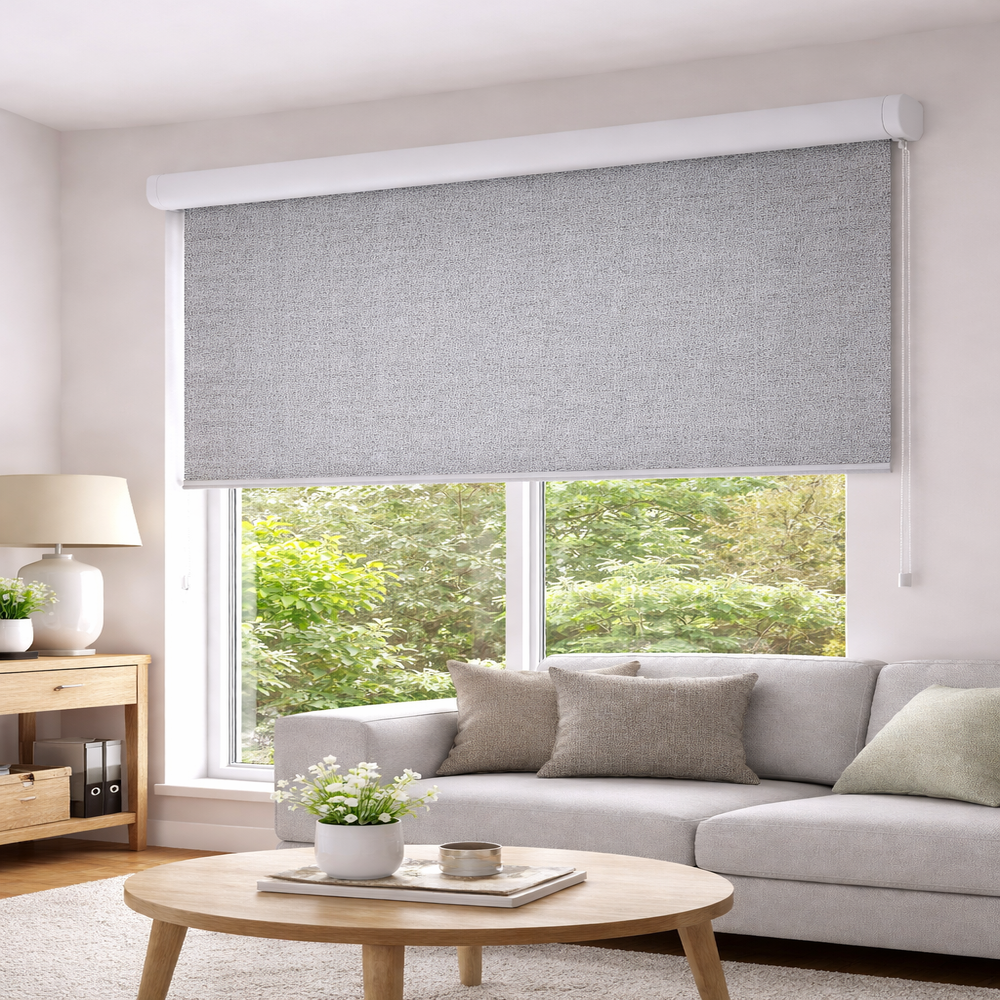Persiana Enrollable Premium Blackout Decorativo Melissa Gris 200X140
