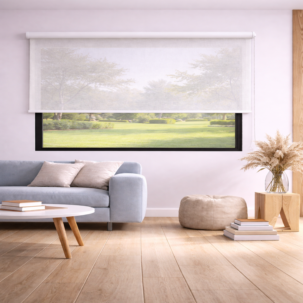 Persiana Enrollable Screen Clasico Blanco 120 X 180