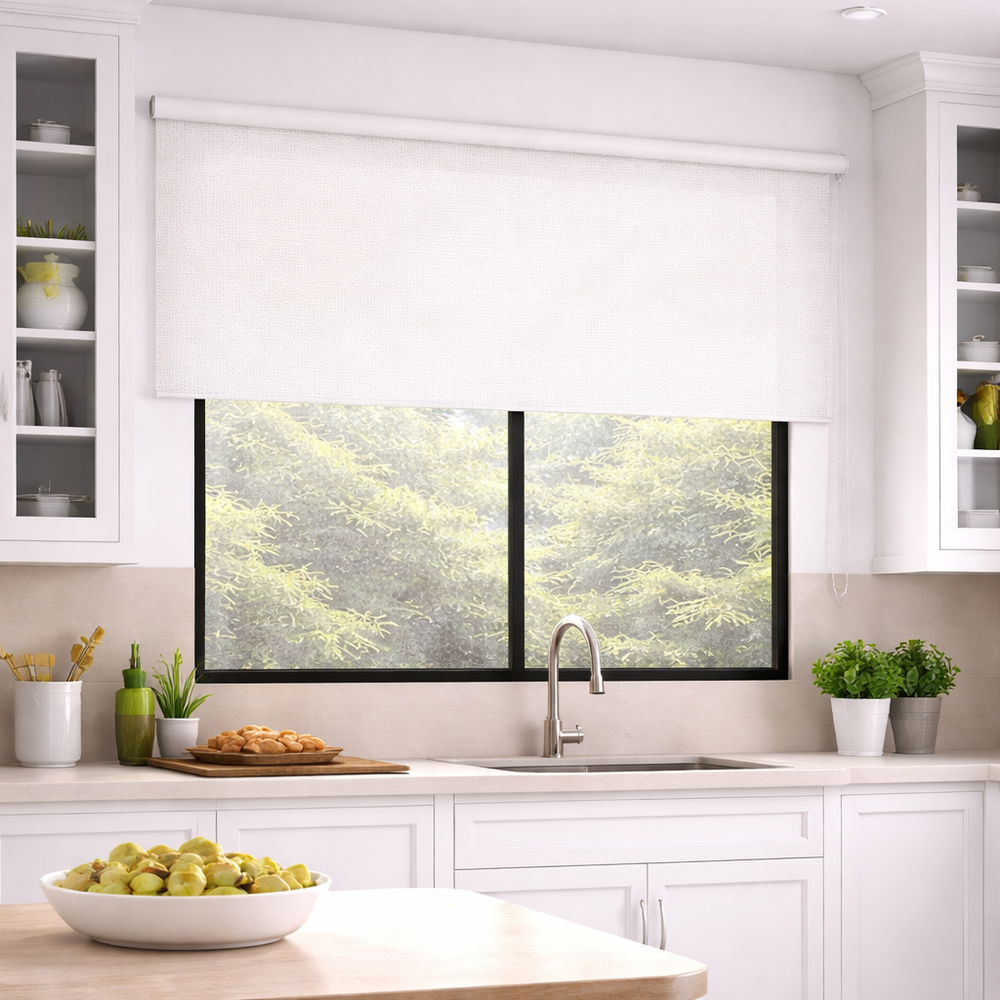 Persiana Enrollable Screen Diseno Blanco 180X140