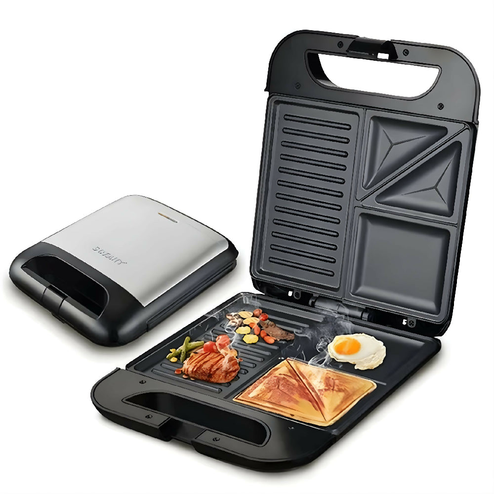 Parrilla Sanduchera Sokany SK-08127 Con Placas Antiadherentes Y Sistema De Calentamiento Uniforme