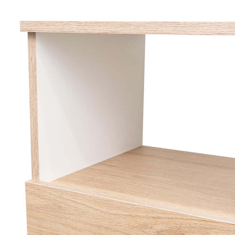 Mesa de Noche Camel, Rovere y Blanco