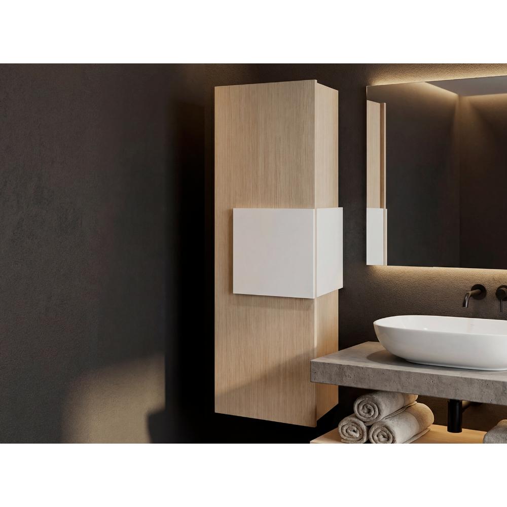 Gabinete de Baño Picasso, Cartagena y Blanco, con Espacio para Guardar Objetos de Aseo