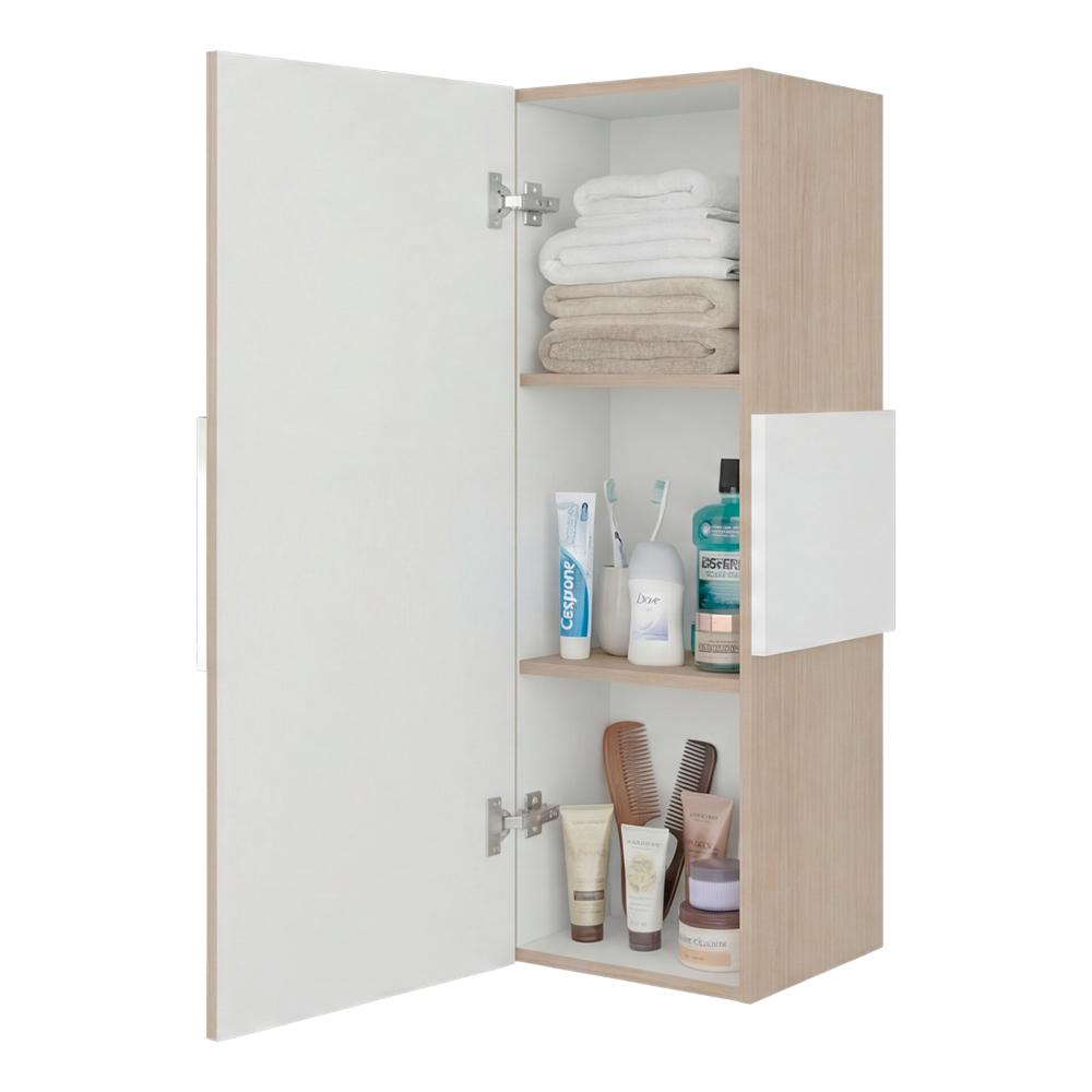 Gabinete de Baño Picasso, Cartagena y Blanco, con Espacio para Guardar Objetos de Aseo