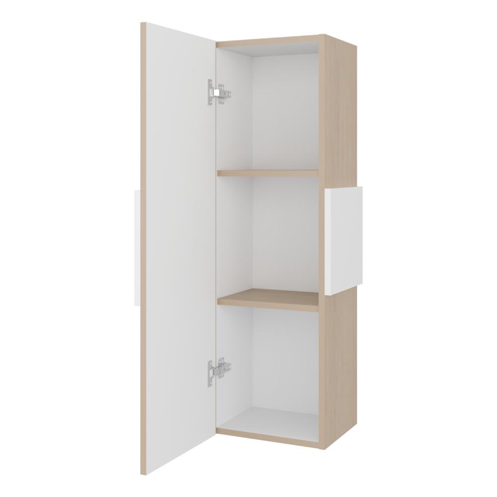 Set de 2 Gabinetes de Baño Picasso, Beige y Blanco, con Espacio para Guardar Objetos de Aseo