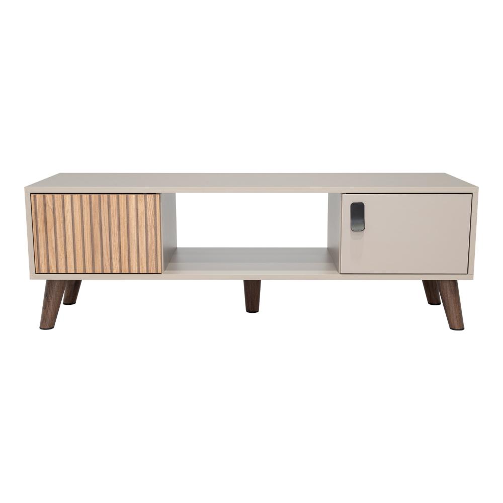 Mesa de Centro Mirabella, Cocoa, con un Cajón y Dos Puertas Batientes