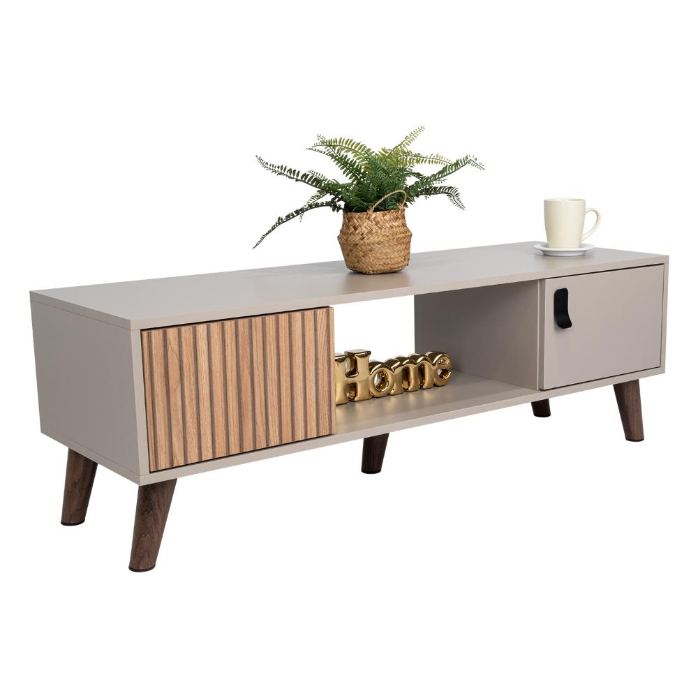 Mesa de Centro Mirabella, Cocoa, con un Cajón y Dos Puertas Batientes