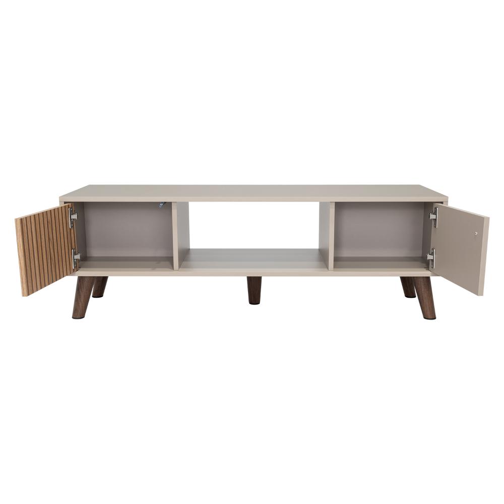 Mesa de Centro Mirabella, Cocoa, con un Cajón y Dos Puertas Batientes