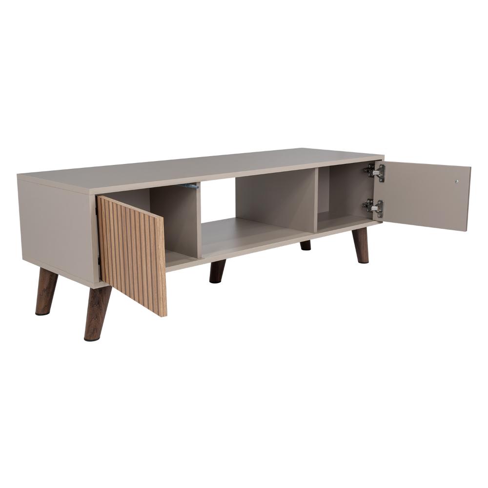 Mesa de Centro Mirabella, Cocoa, con un Cajón y Dos Puertas Batientes