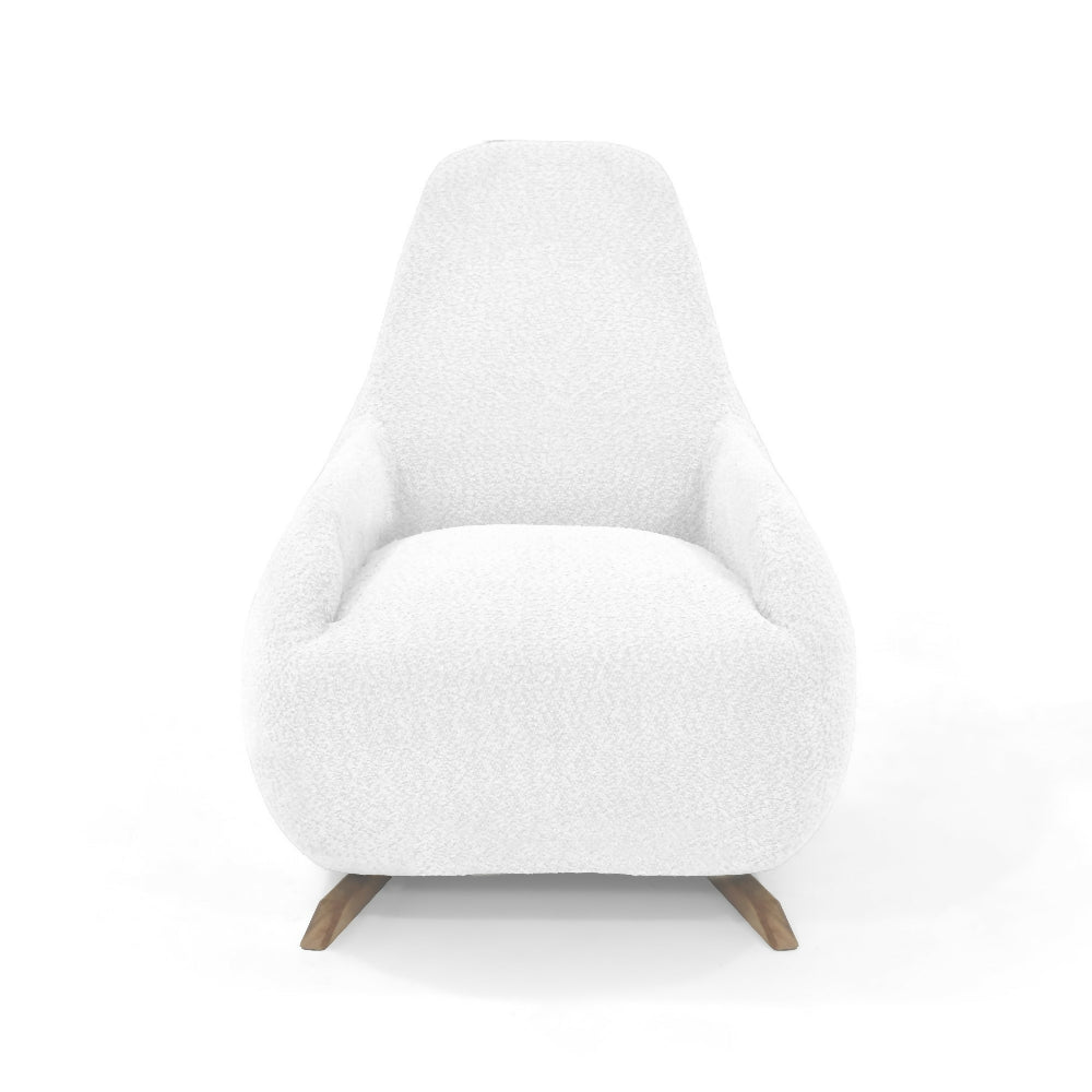 Poltrona Rusell 77x83x95 Tela Acolchada Blanca