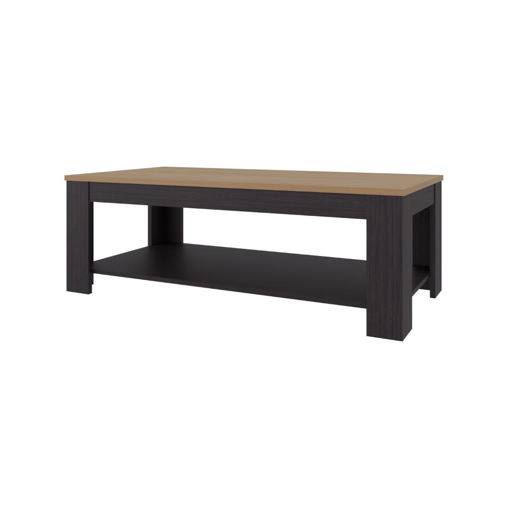 Mesa de Centro Sensi, Wengue y Fresno Europeo, con diseño moderno ZF