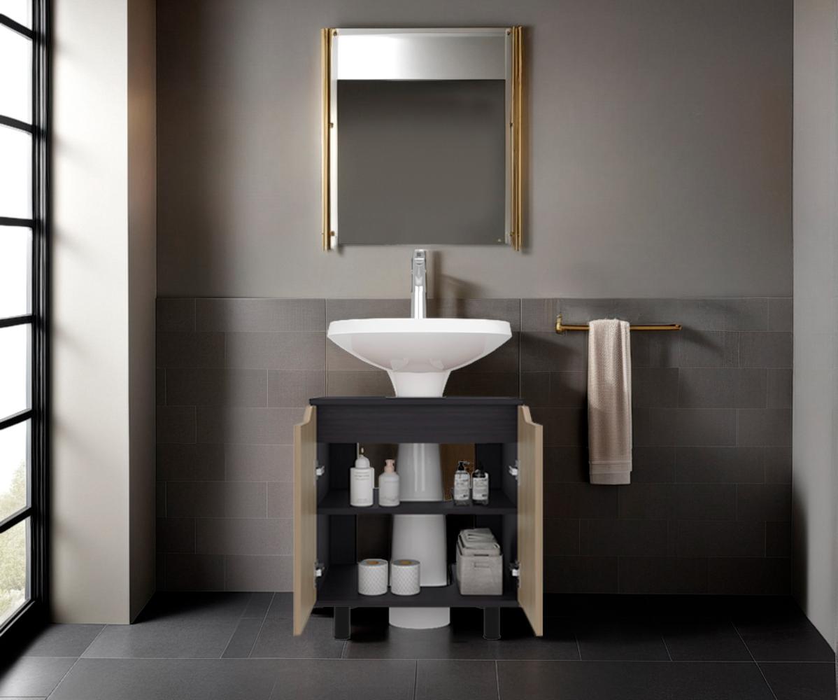 Mueble Para Lavamanos Marlo, Kronos Wengue y Kronos Fresno, No incluye Lavamanos
