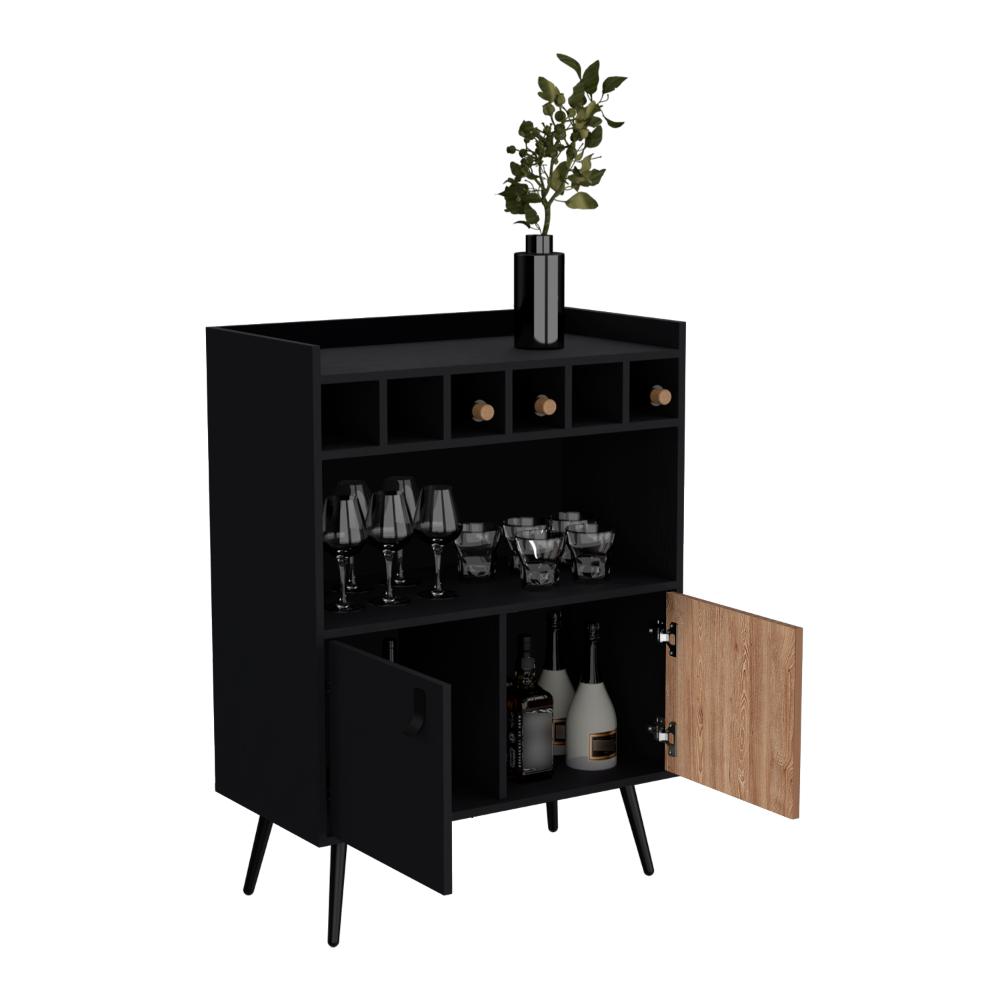 Bar Bajo Mirabella, Wengue y Miel, Con espacio para botellas de vino y copas