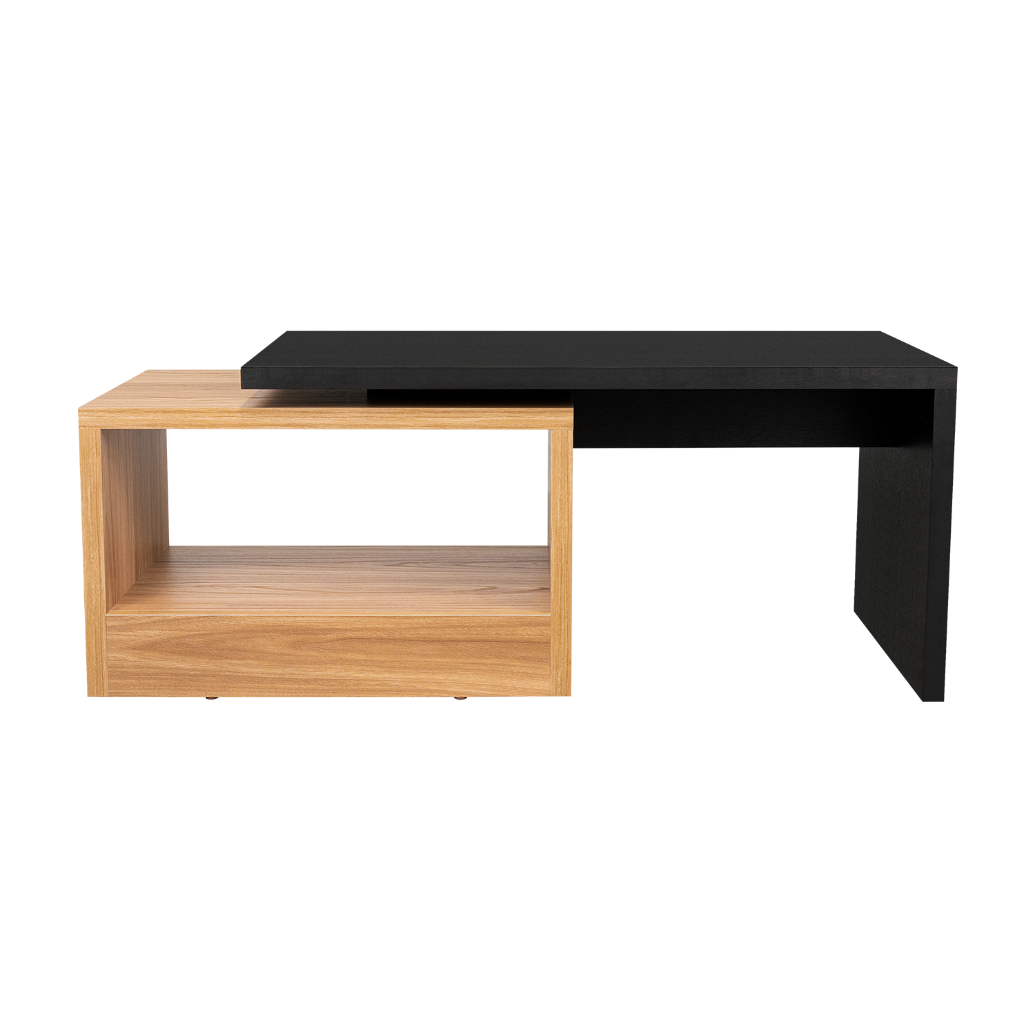 Mesa de Centro Wesley, Wengue y Fresno Europeo, con Amplio Espacio Ideal Para Ubicar Decoraciones