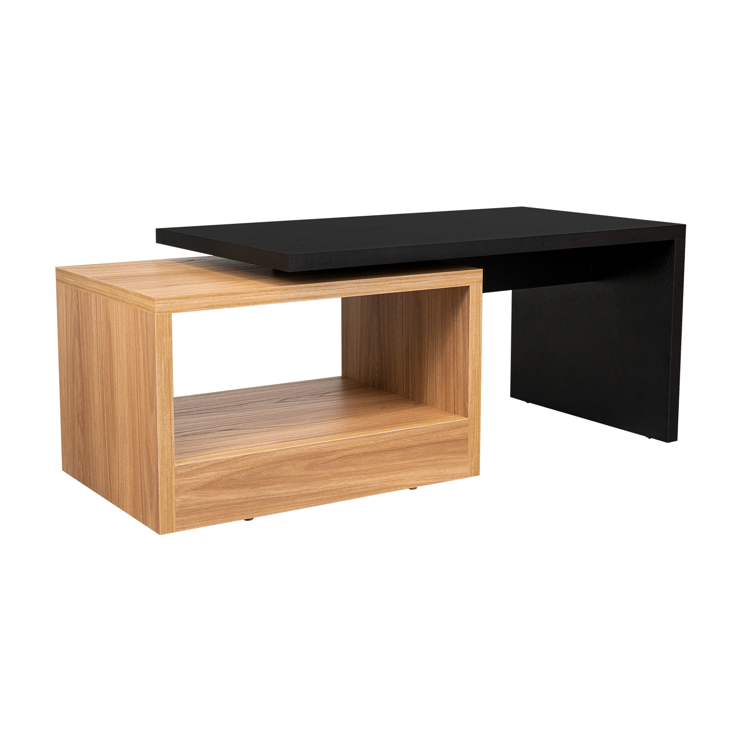 Mesa de Centro Wesley, Wengue y Fresno Europeo, con Amplio Espacio Ideal Para Ubicar Decoraciones