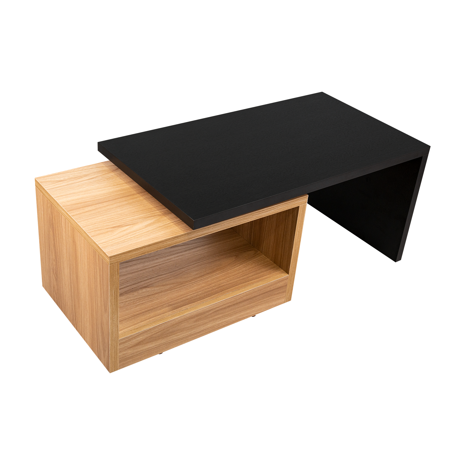 Mesa de Centro Wesley, Wengue y Fresno Europeo, con Amplio Espacio Ideal Para Ubicar Decoraciones