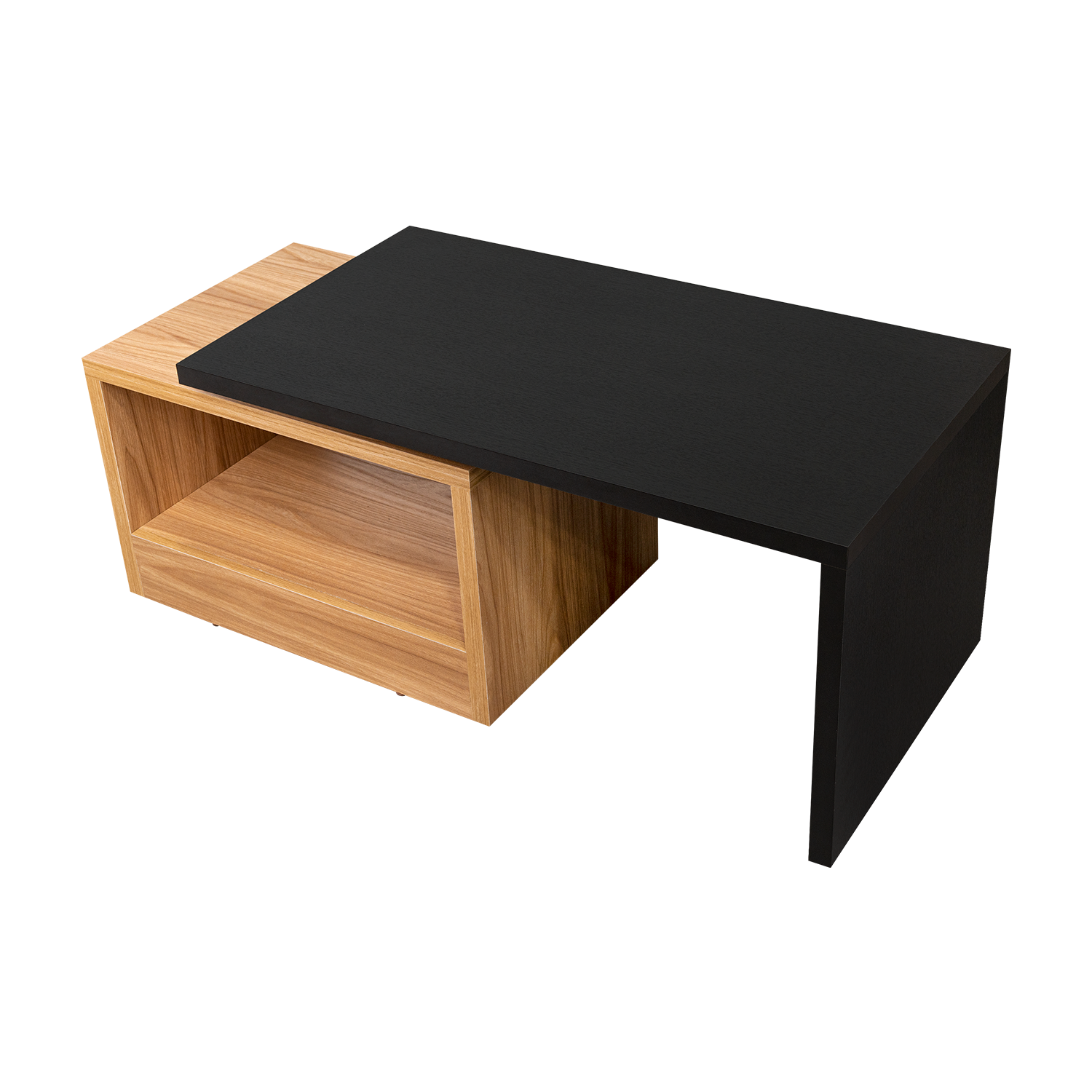 Mesa de Centro Wesley, Wengue y Fresno Europeo, con Amplio Espacio Ideal Para Ubicar Decoraciones