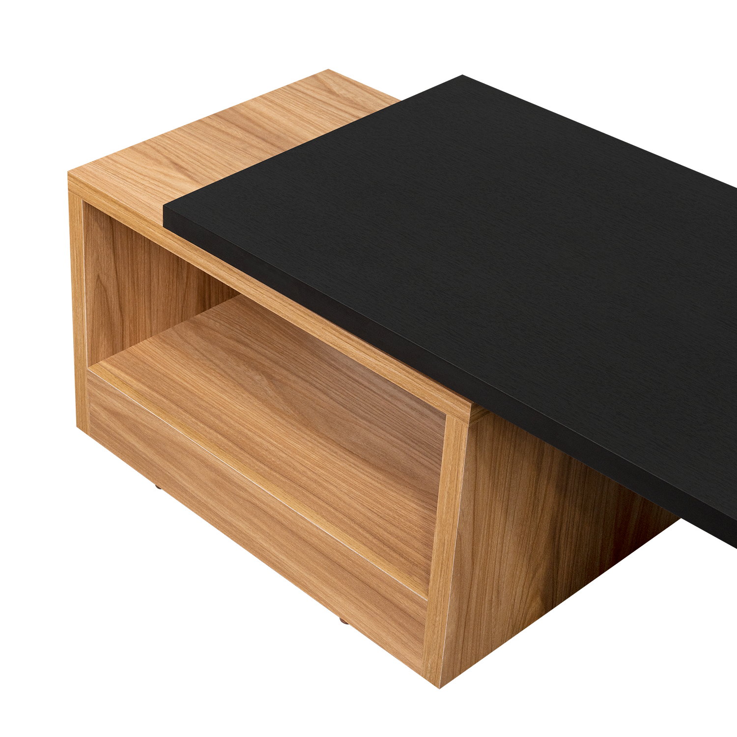 Mesa de Centro Wesley, Wengue y Fresno Europeo, con Amplio Espacio Ideal Para Ubicar Decoraciones