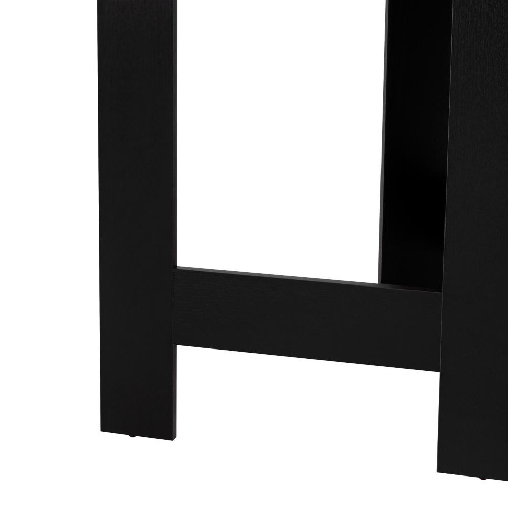 Mesa Auxiliar de Cocina Plegable Merida, Wengue y Fresno Europeo, con Amplia Superficie