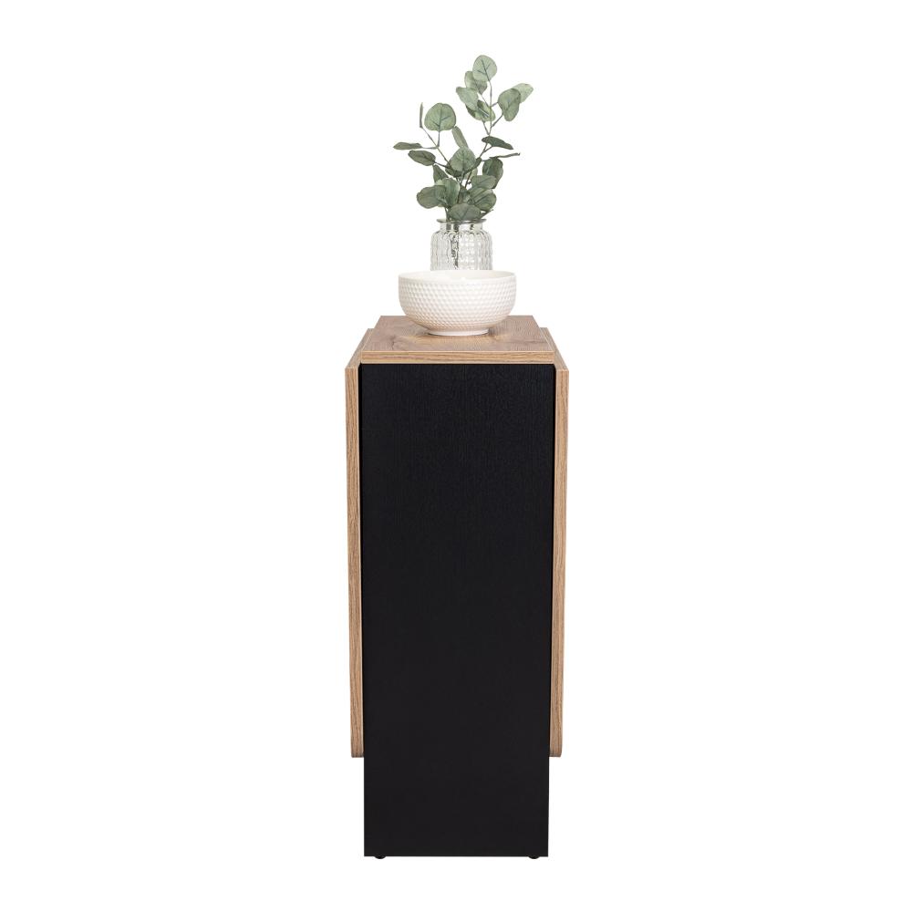 Mesa Auxiliar de Cocina Plegable Merida, Wengue y Fresno Europeo, con Amplia Superficie