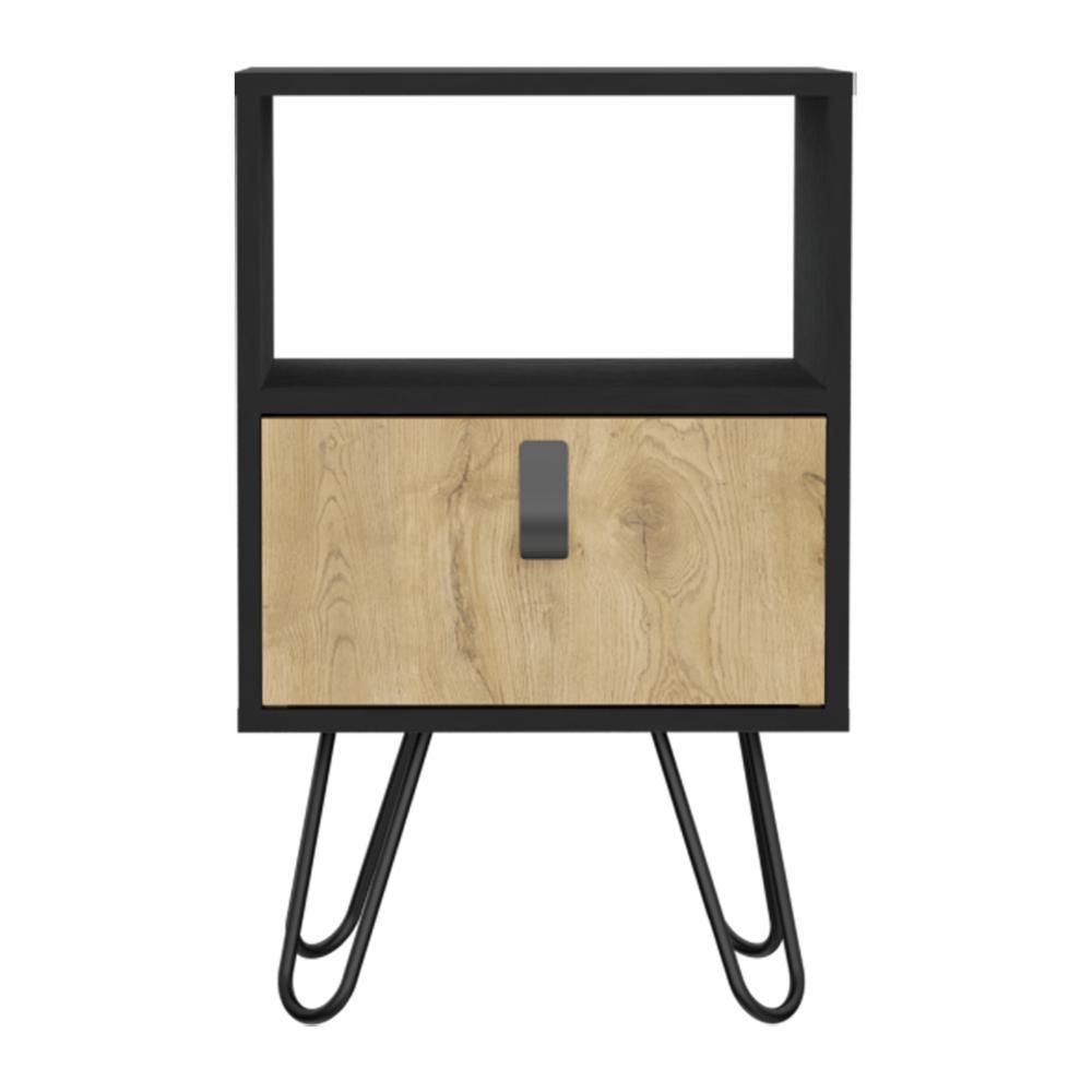 Mesa de Noche Huna, Wengue y Macadamia, un Cajon ZF