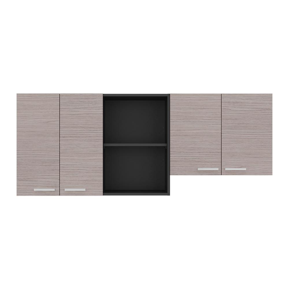 Gabinete Superior Rosa 150, Wengue  y Positano, con Cuatro Puertas Batientes