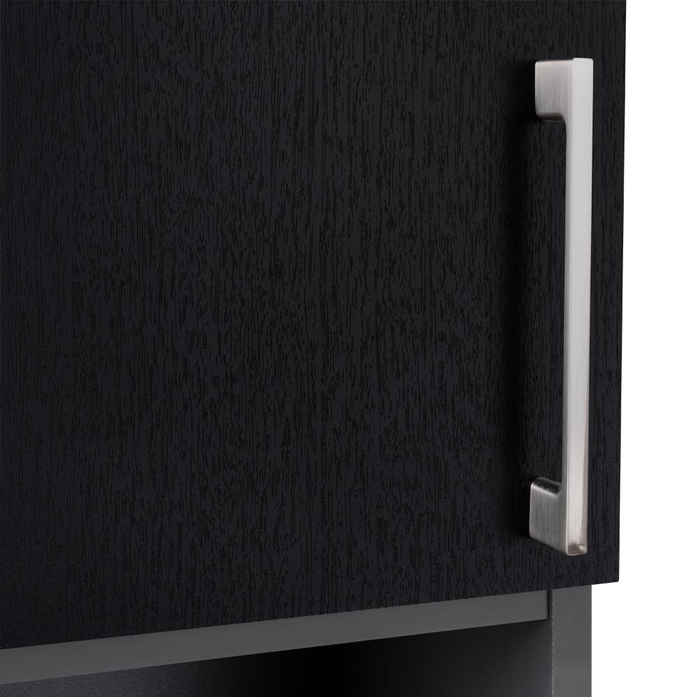 Gabinete de Baño Oporto, Wengue y Plata Oscuro, con espacio para guardar objetos de aseo personal