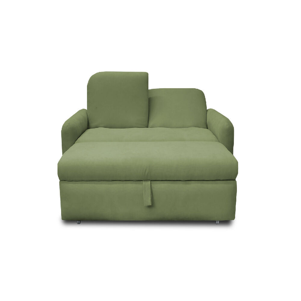 Sofacama Nube Multifuncional Carrito Reclinable Verde + Cojines