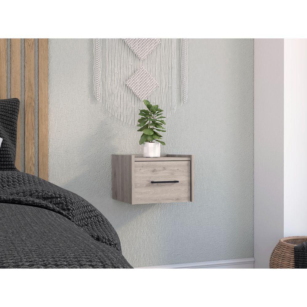 Mesa de Noche Flotante Boa, Humo, Con Espacio Para Colocar Objetos Decorativos ZF X2