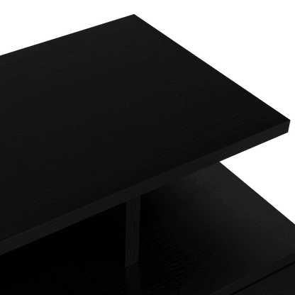 Mesa de Noche Flotante Nube, Wengue con un Cajón y División de dos Entrepaños ZF - VIRTUAL MUEBLES