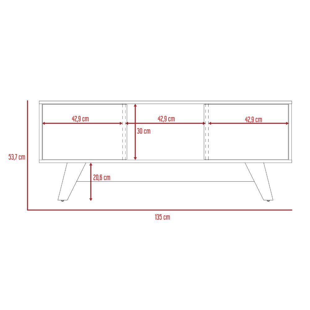 Mesa para Tv Rizzo, Nogal y Blanco, con Espacio Para Televisor 55"