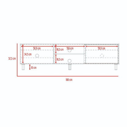 Mesa para TV Tunez, Macadamia, Para Televisor Hasta 70 Pulgadas ZF - VIRTUAL MUEBLES