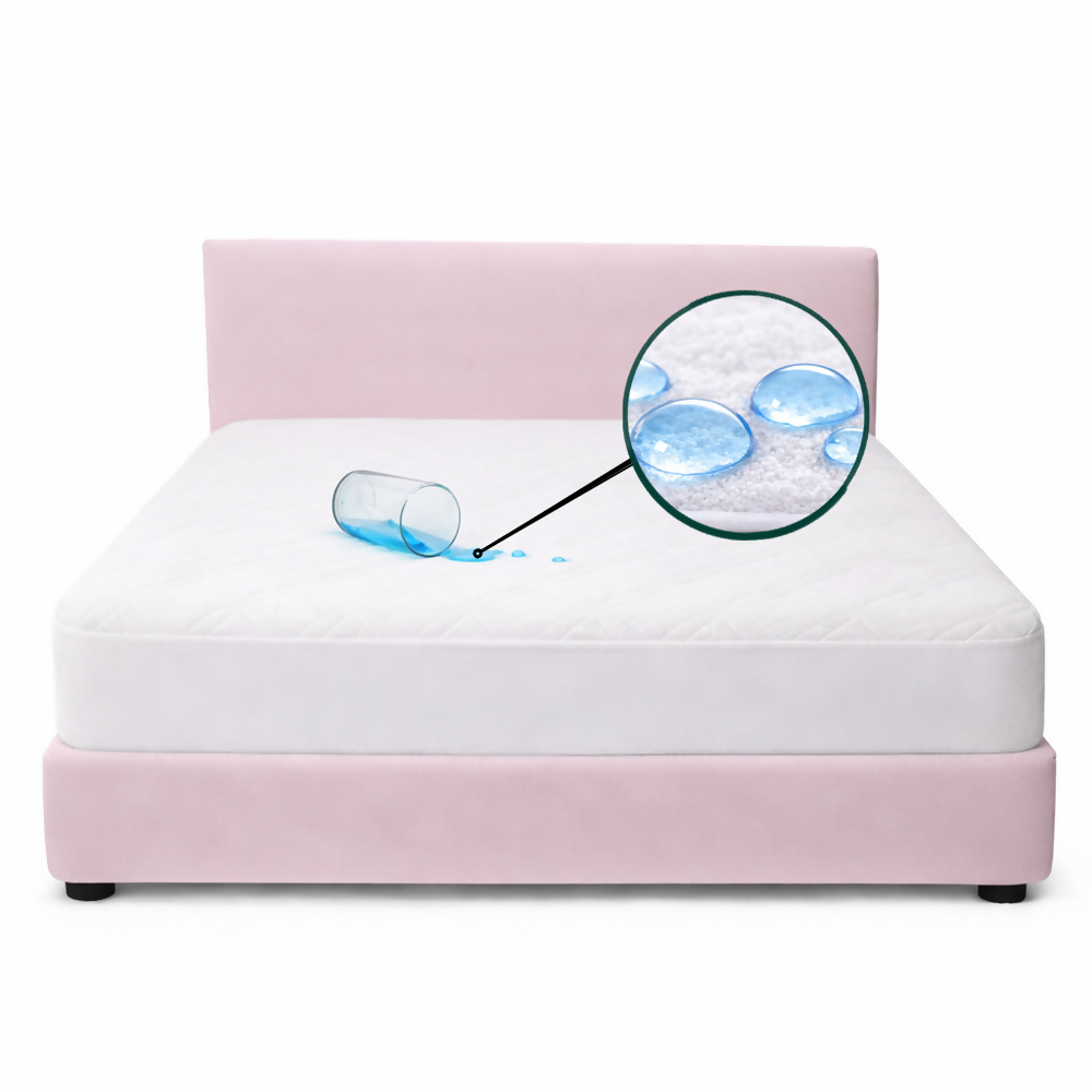 Protector colchon king antifluido blanco 200x200cm