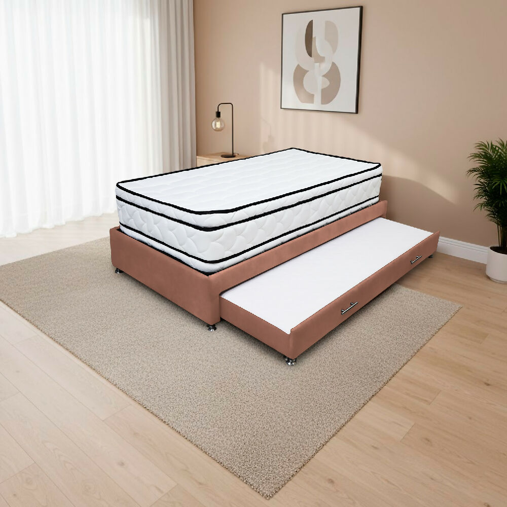Combo Cama Tarima Nube 140x190 doble Camel