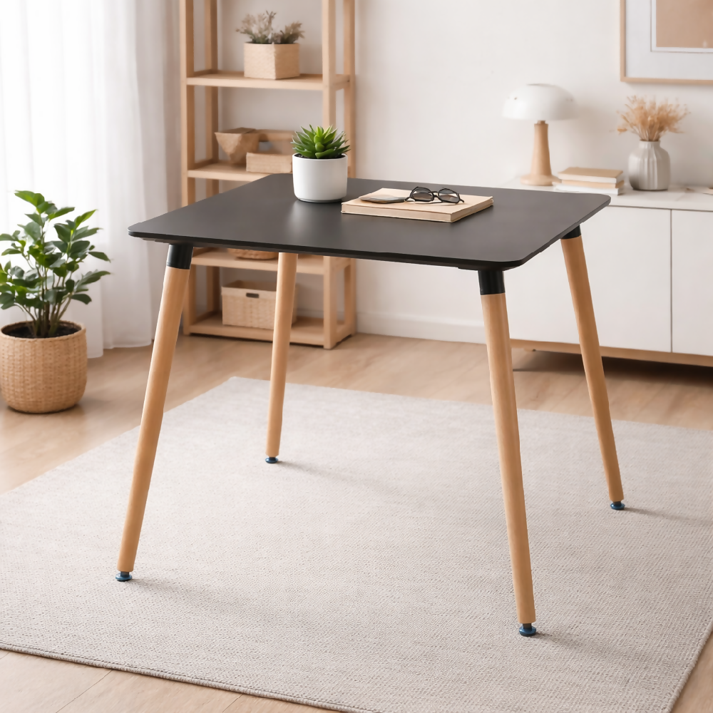 Mesa Eames Cuadrada Negra