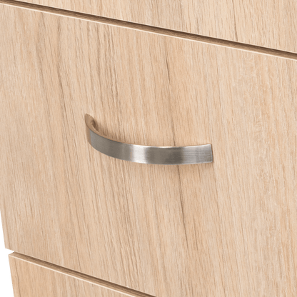 Mueble Auxiliar de Baño Picasso, Beige y Blanco, con Dos Entrepaños y Cuatro Cajones - VIRTUAL MUEBLES