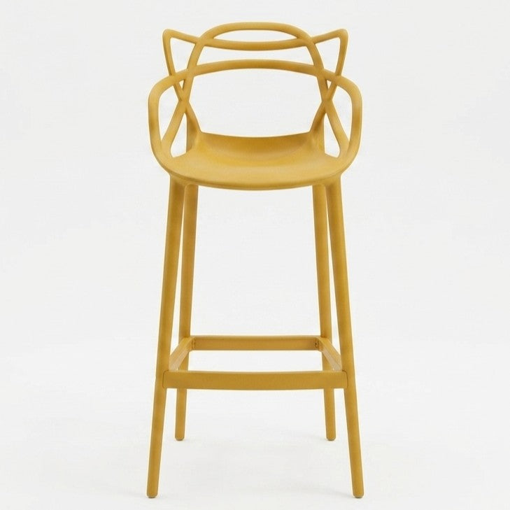 Silla para Bar Palermo, Mostaza, con Reposa Pies Doble Propósito