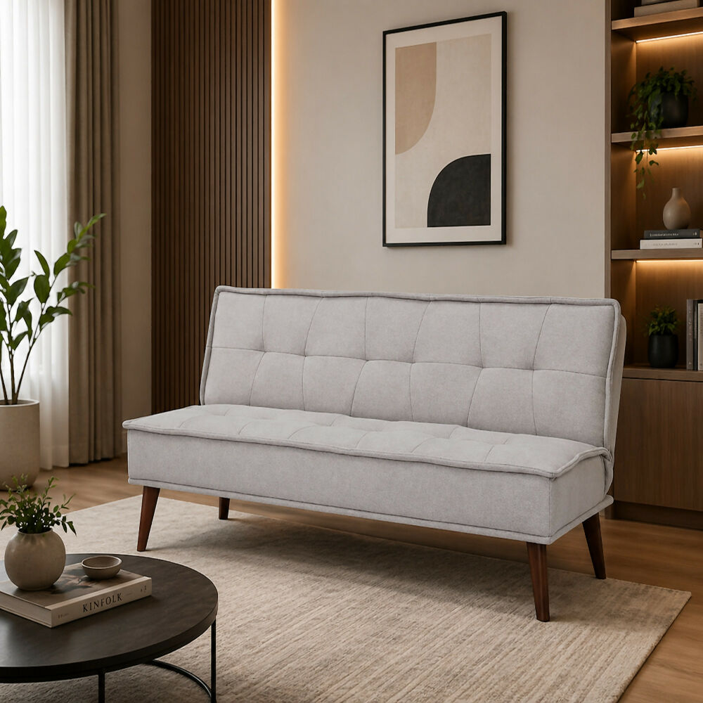 Sofa Cama Otto 3 Puestos Tela Crudo