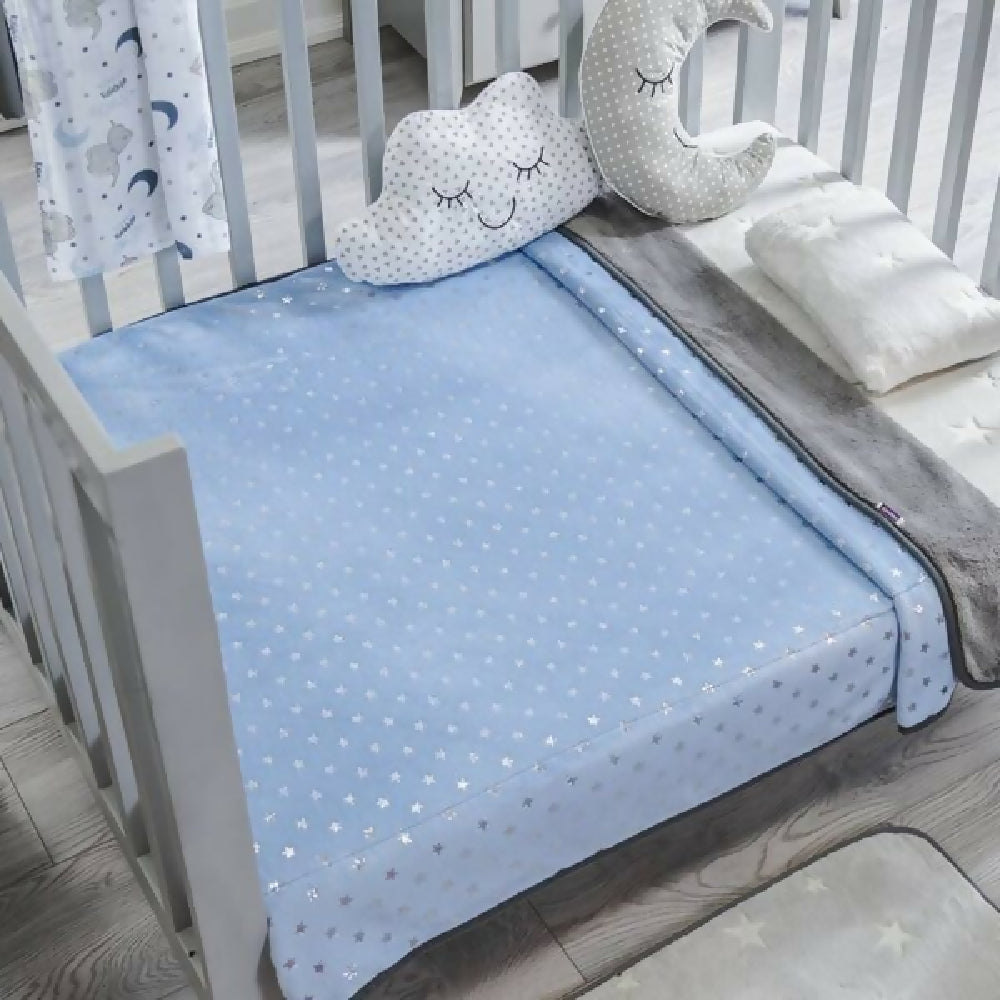 52547-1 Cobertor para Bebé Siberia Cuna Blue Star, de 110x150 cm - Envío Gratis
