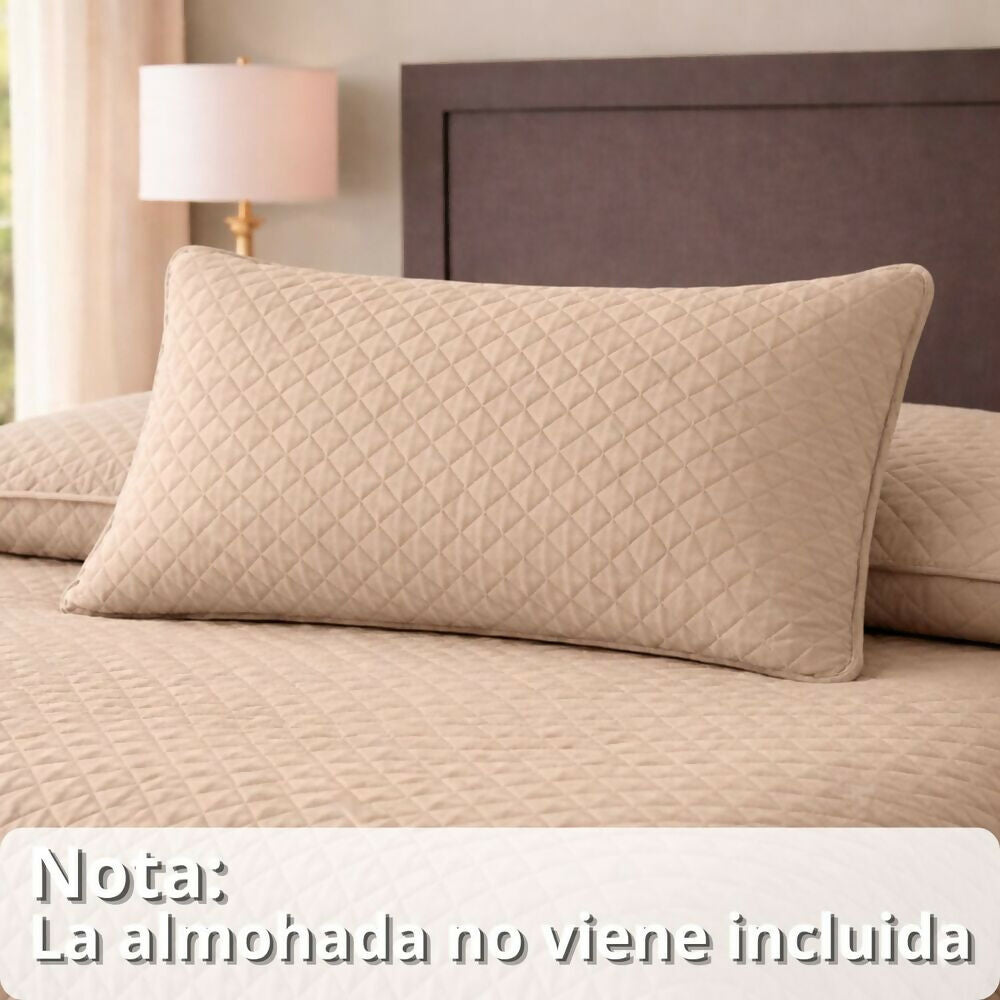 Colcha semidoble beige