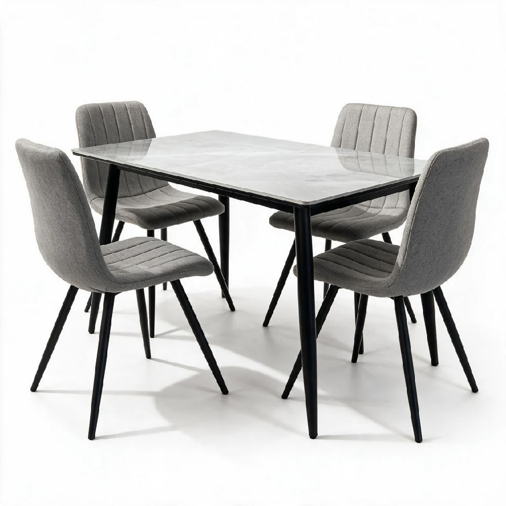 Comedor piedra sinterizada 4 puestos Gris Wencelao
