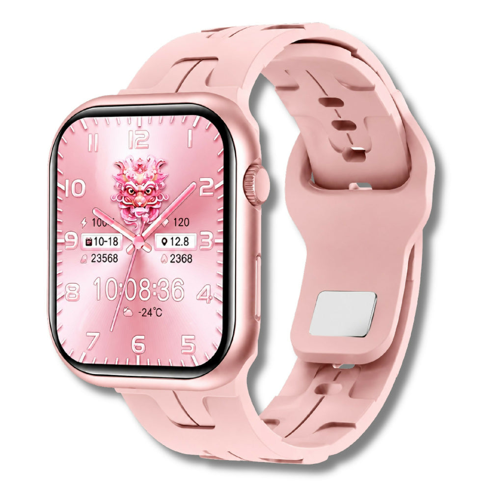 Smartwatch Wearfit HK9 Mini 41mm Pantalla AMOLED Llamadas Bluetooth Y ChatGPT Rosado